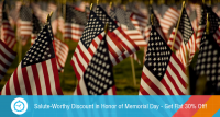 Salute-Worthy Discount in Honor of Memorial Day – Get Flat 30% Off!